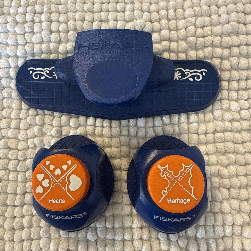 3 Fiskars Paper Punches 2- 3 Way Corners 1 Border Scrapbook  Crafts Crafting
